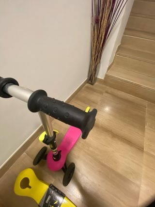Patinete Decathlon Rosa/Amarillo, 3 Ruedas