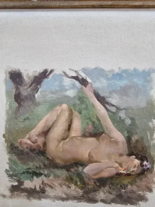 Cuadro al óleo antiguo