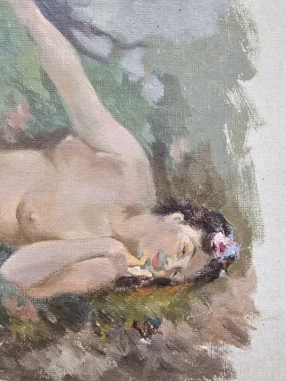 Cuadro al óleo antiguo