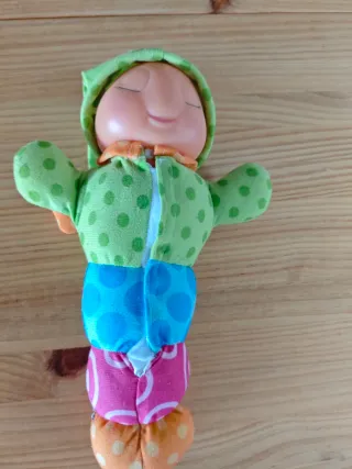 Gusiluz Peluche Verde Lunares Naranja