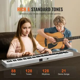 Tastiera Pieghevole Pianoforte Bluetooth 88 Tasti