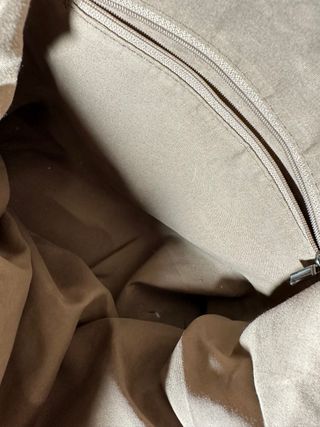 Borsa donna taupe con ciondolo a cuore