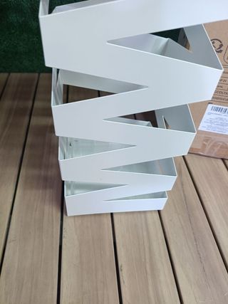 SONGMICS LUC16W Paragüero Soporte Cuadrado Metal