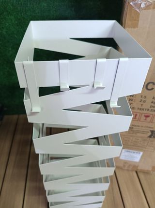 SONGMICS LUC16W Paragüero Soporte Cuadrado Metal