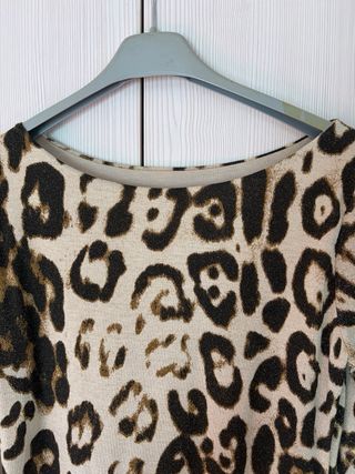 Vestido brillo YOKA FASHION estampado leopardo