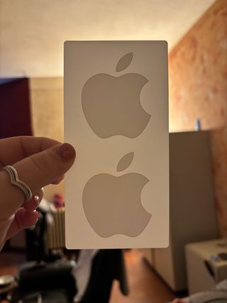 Set Da 2 Sticker Originali Apple NUOVI Bianchi