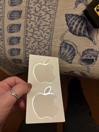 Set Da 2 Sticker Originali Apple NUOVI Bianchi