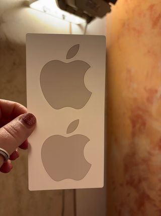 Set Da 2 Sticker Originali Apple NUOVI Bianchi