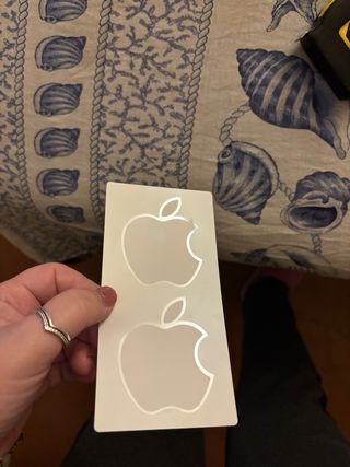 Set Da 2 Sticker Originali Apple NUOVI Bianchi