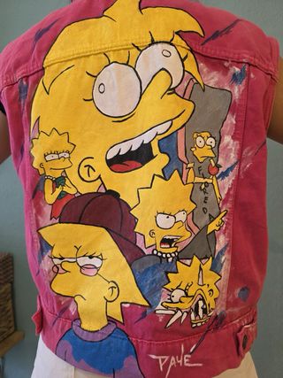Chaqueta vaquera multicolor Lisa Simpson