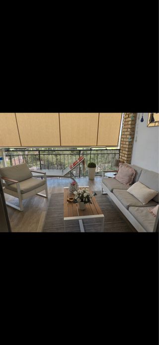 Conjunto terraza: 2 sillones, sofá y mesa