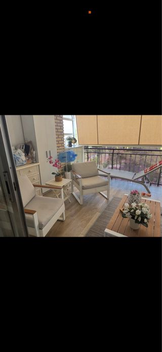 Conjunto terraza: 2 sillones, sofá y mesa