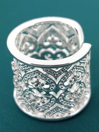 Anillo Plata Ley 925 Ajustable Corazones