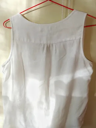 Camisa blanca Unic sin mangas