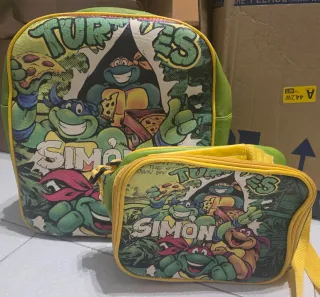 Mochila y fiambrera Tortugas Ninja nombre SIMON