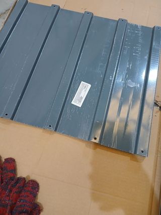 vidaXL Arriate Jardín Acero Galvanizado Gris