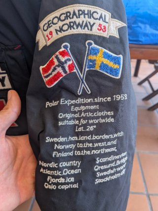 Chaqueta Geographical Norway Negra Talla M