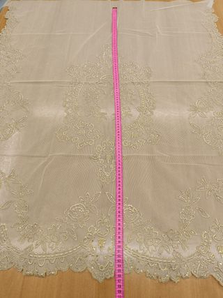 Manteleta tul bordado oro 106cm