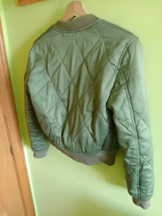 Bomber Bershka Mujer Talla M Verde Militar