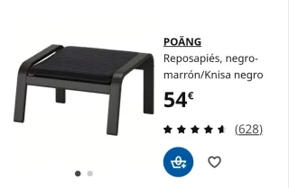 Sillón y reposapies Ikea Poang