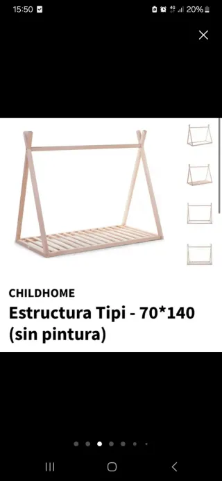 Camas tipi infantil madera