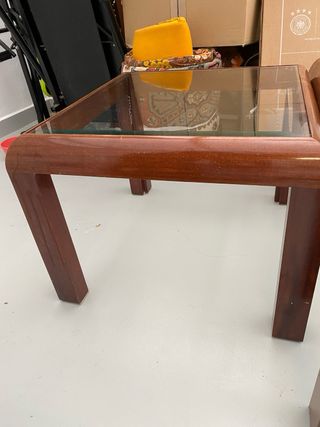 Mesa de centro madera y cristal