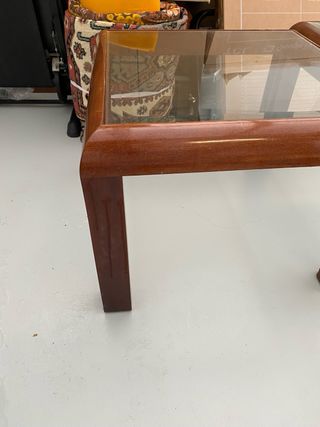 Mesa de centro madera y cristal