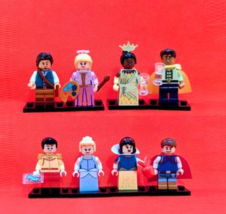 Lote 8 Figuras Disney Princesas y Príncipes