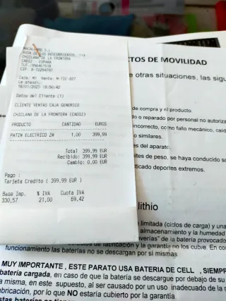 Patinete Eléctrico Negro