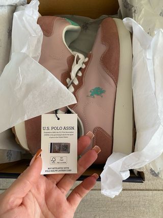 Zapatillas Polo Mujer Rosa y Turquesa