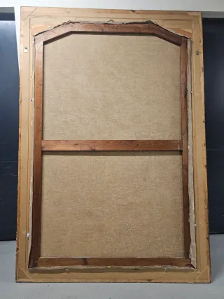 Gran Óleo Lienzo S.XVIII Crucifixión