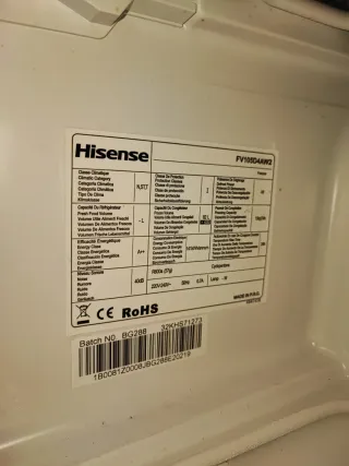Congelatore verticale Hisense 50L