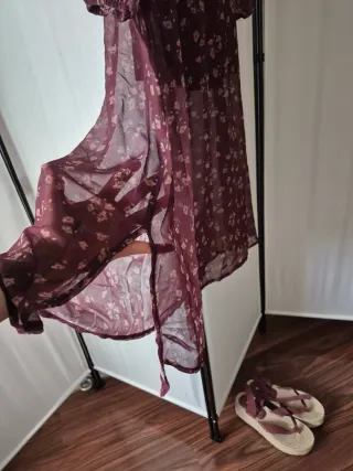 Vestido gasa floral Pull&Bear S