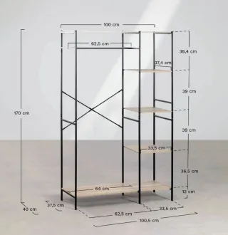Armario perchero abierto de Sklum