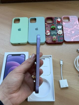 iPhone 12 100% batteria+128gb+accessori