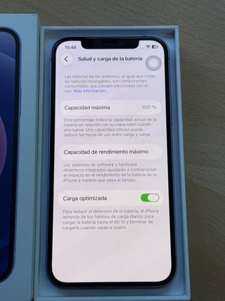 iPhone 12 100% batteria+128gb+accessori