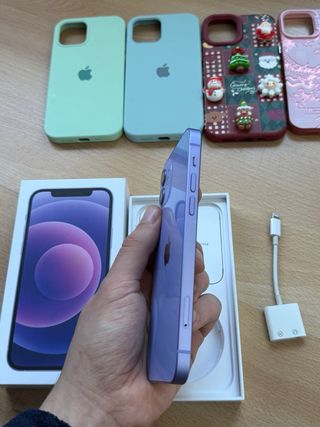 iPhone 12 100% batteria+128gb+accessori