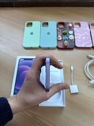 iPhone 12 100% batteria+128gb+accessori