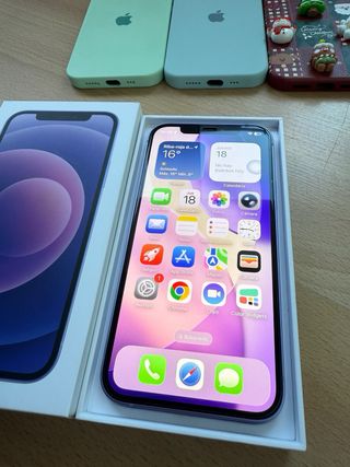 iPhone 12 100% batteria+128gb+accessori