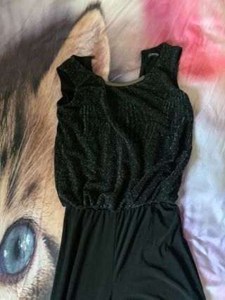 Mono de fiesta negro brillante