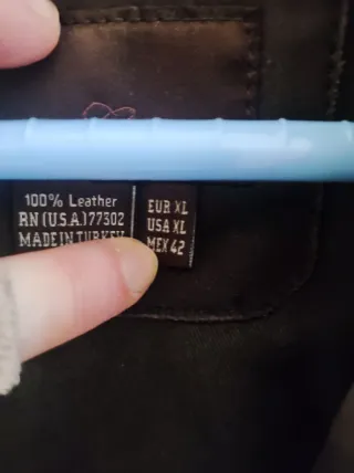 Parka Piel Zara Marrón Talla XL