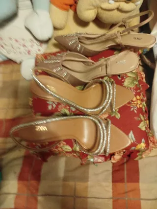 Lote 2 pares sandalias Zara mujer