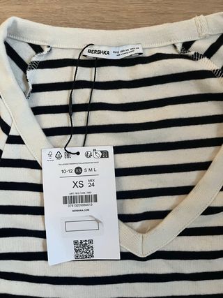Top Bershka rayas V XS