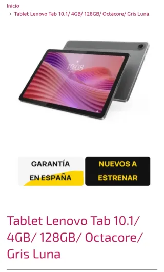 Tablet Lenovo Tab 10.1 4GB/128GB Gris