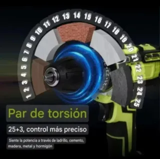 Taladro Atornillador Inalámbrico (2 Baterías)