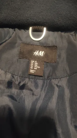 Abrigo Parka H&M Hombre Azul Marino
