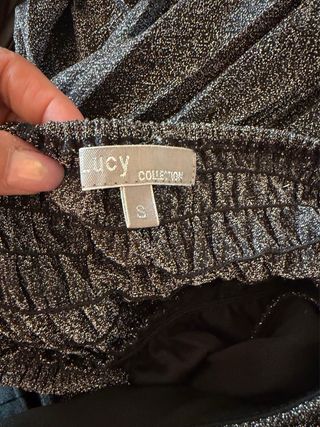 Vestido de fiesta plateado brillante