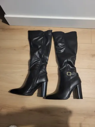 Botas altas negras tacón 37/38