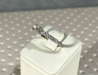 Anillo Oro Blanco 14k Diamantes
