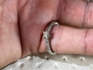 Anillo Oro Blanco 14k Diamantes